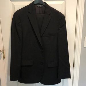 Black 2 piece suit Pronto Uomo 42L jacket pants 34,34 inseam  EC